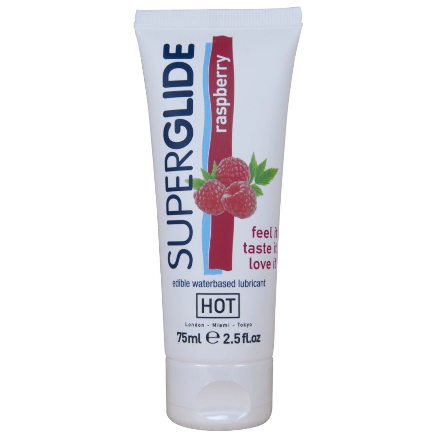 Hot-Superglide Essbares Gleitgel auf Wasserbasis Himbeere 75 ml