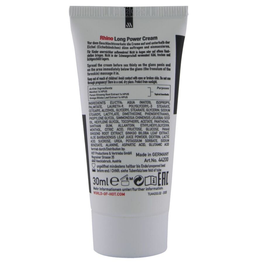 Hot-Rhino Long Power Creme für Verzögerung 30 ml · Kosmetika & Aphrodisiaka (Bild 6)