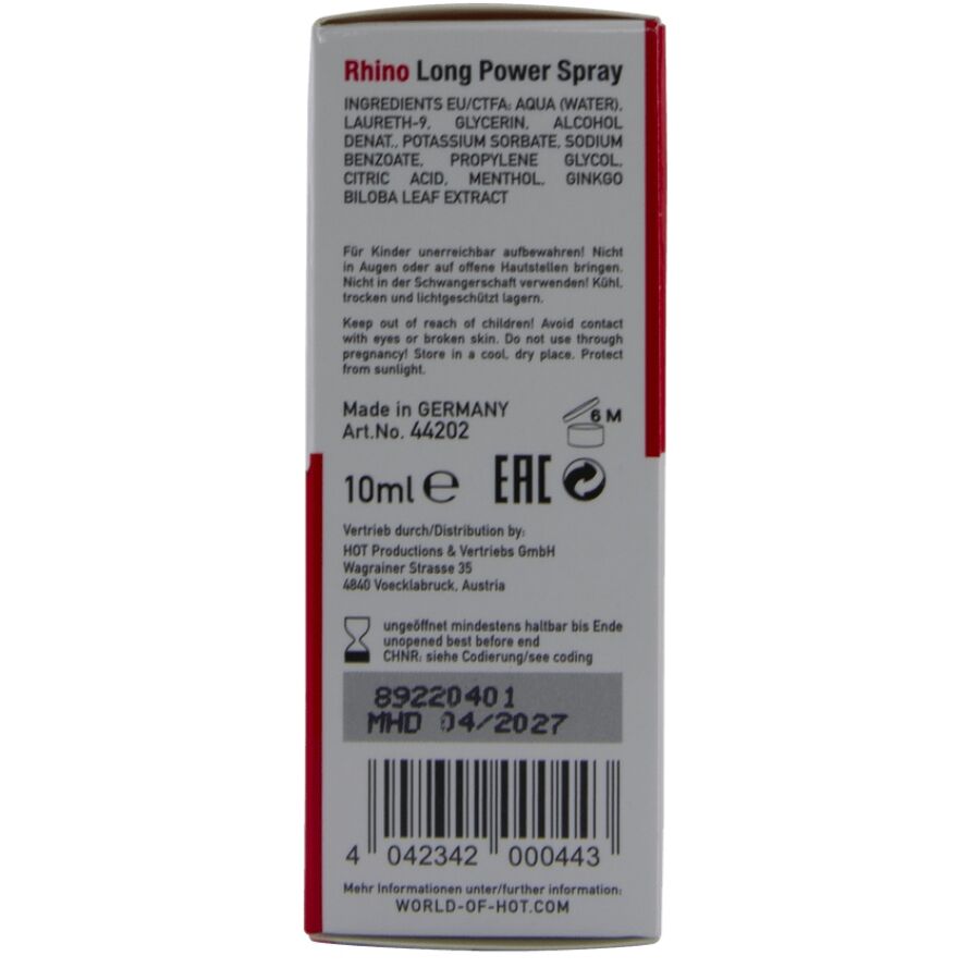 Hot-Rhino Long Power Spray 10 ml · Kosmetika & Aphrodisiaka (Bild 5)
