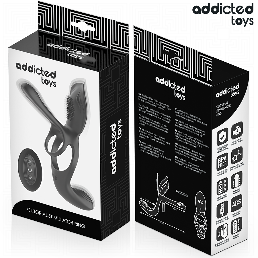 Addicted Toys-Doppel Penis Ring mit Stimulator · Sextoys (Bild 2)