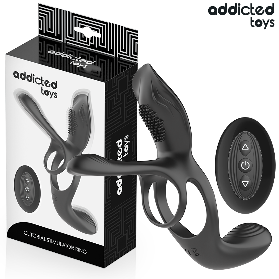 Addicted Toys-Doppel Penis Ring mit Stimulator · Sextoys