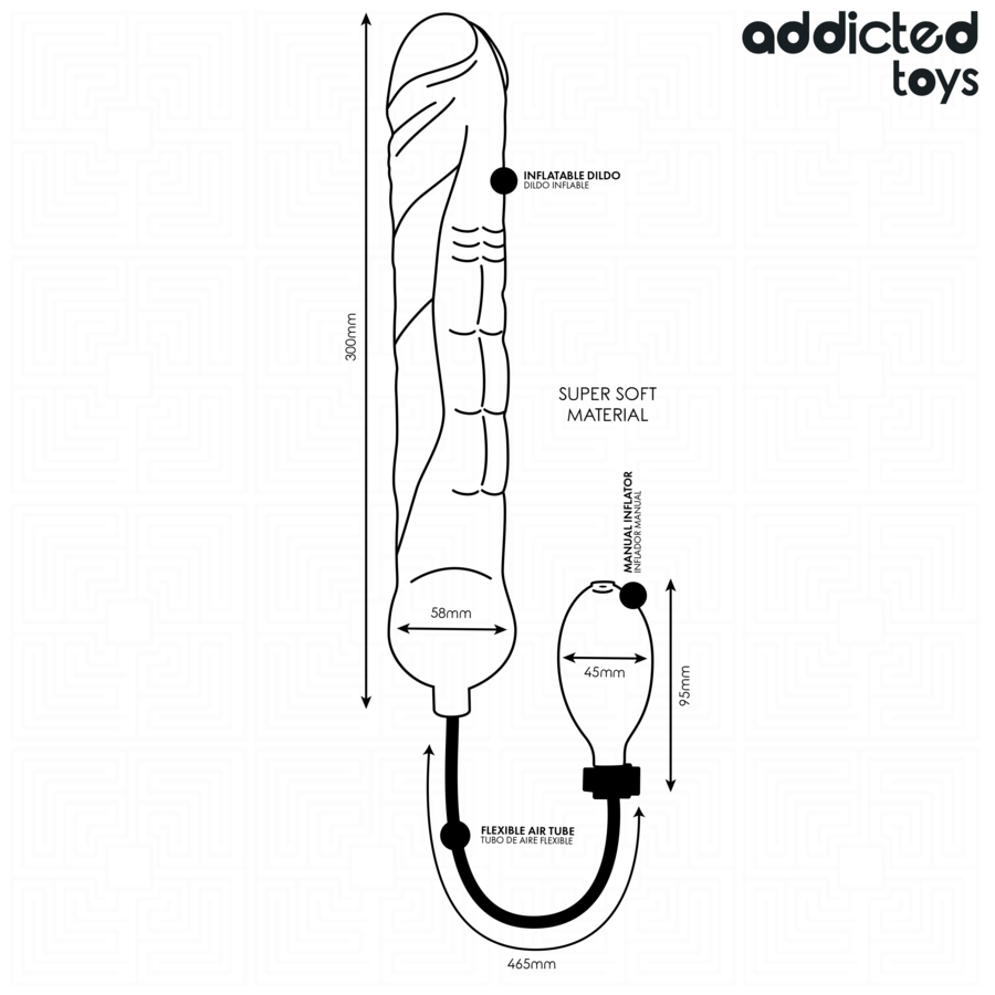 Addicted Toys-Dildo aufblasbar Xl Model 5-Silikon, Wasserdicht · Sextoys (Bild 7)