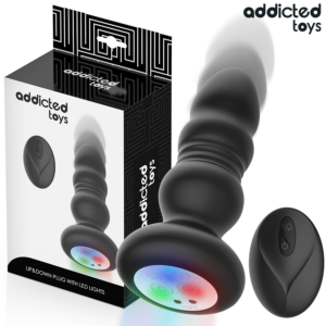 Addicted Toys-Analplug mit Impulsen und Vibrationen, Fernbedienung