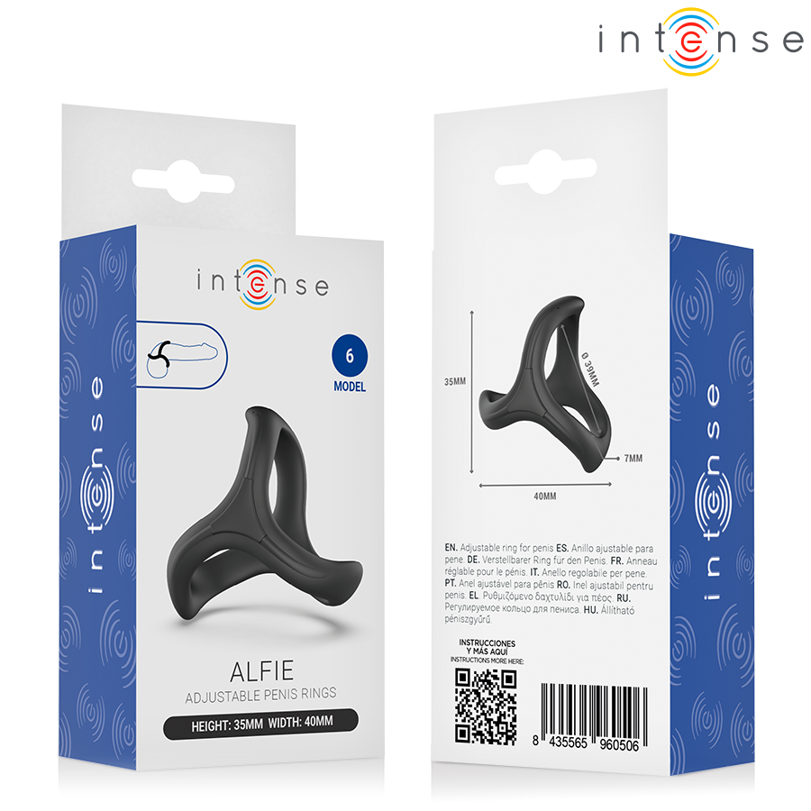 Intense For Him-Alfie Dreifach Ring Einstellbar für Penisse Model 6 · Sextoys (Bild 5)