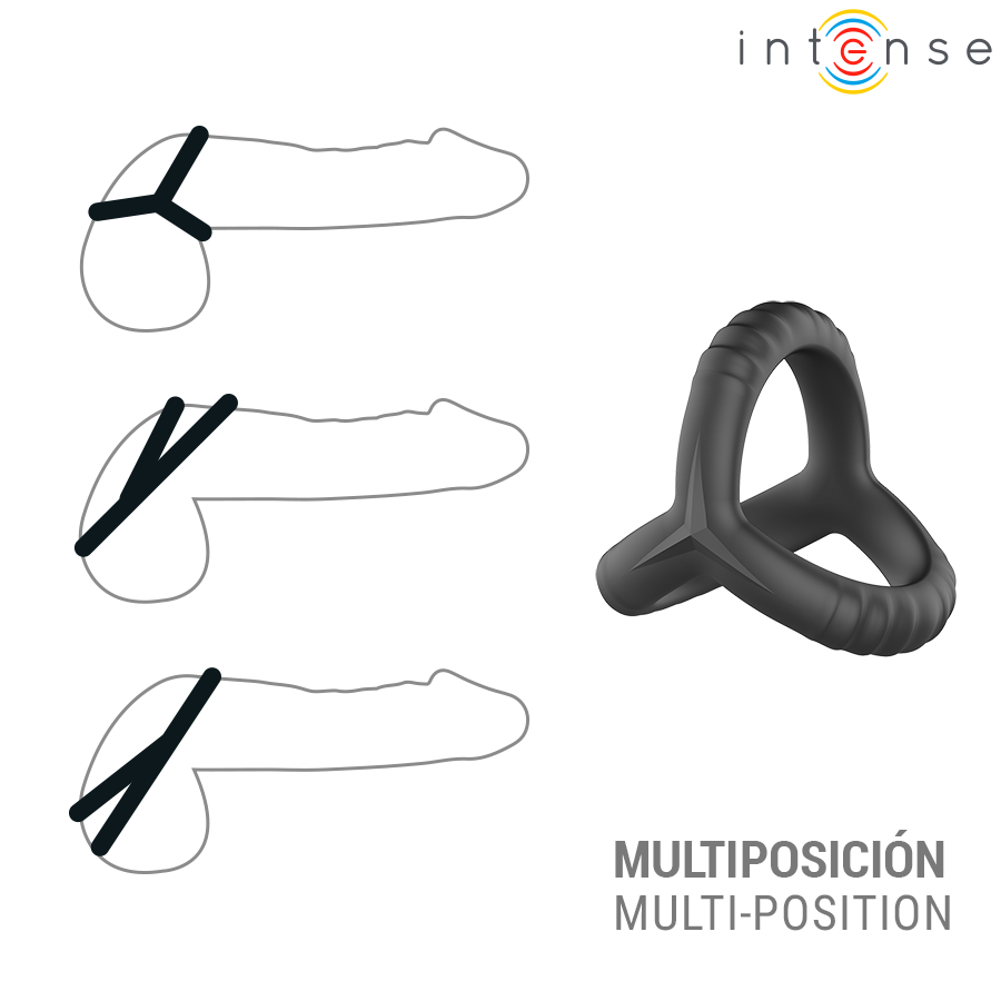 Intense For Him-John Dreifach Ring Einstellbar für Penis Model 4 · Sextoys (Bild 3)