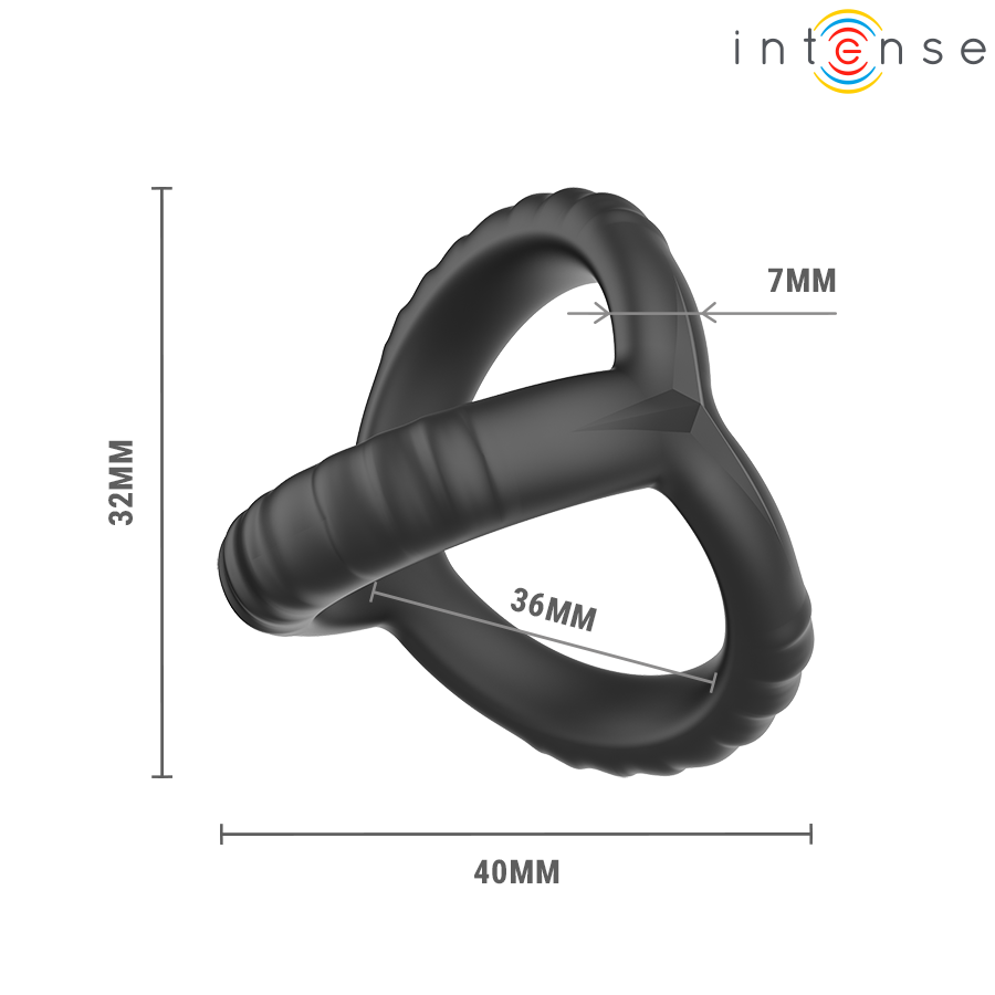 Intense For Him-John Dreifach Ring Einstellbar für Penis Model 4 · Sextoys (Bild 6)