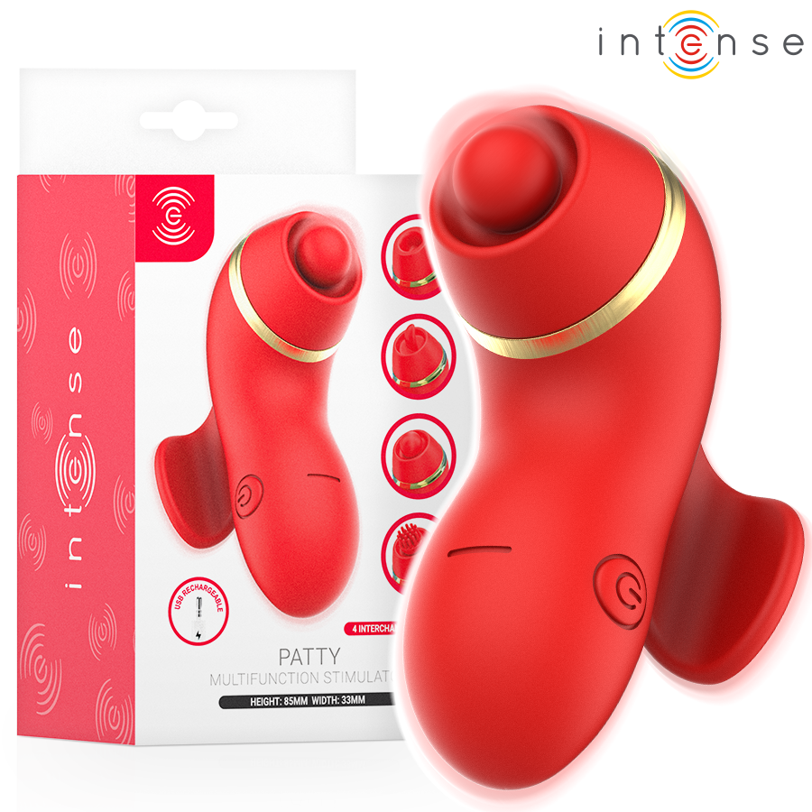 Intense High Tech-Patty Stimulator mit 4 Köpfen, Suction · Vibratoren