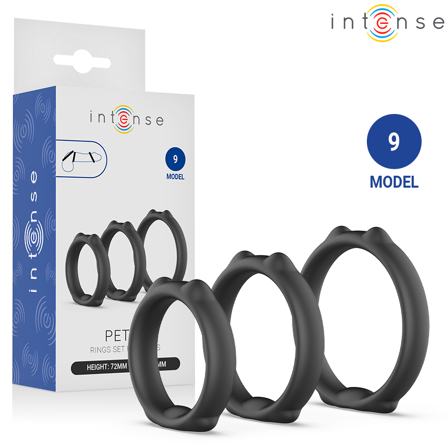Intense For Him-Peter Set von 3 Ringe für das Penis Model 9 · Sextoys