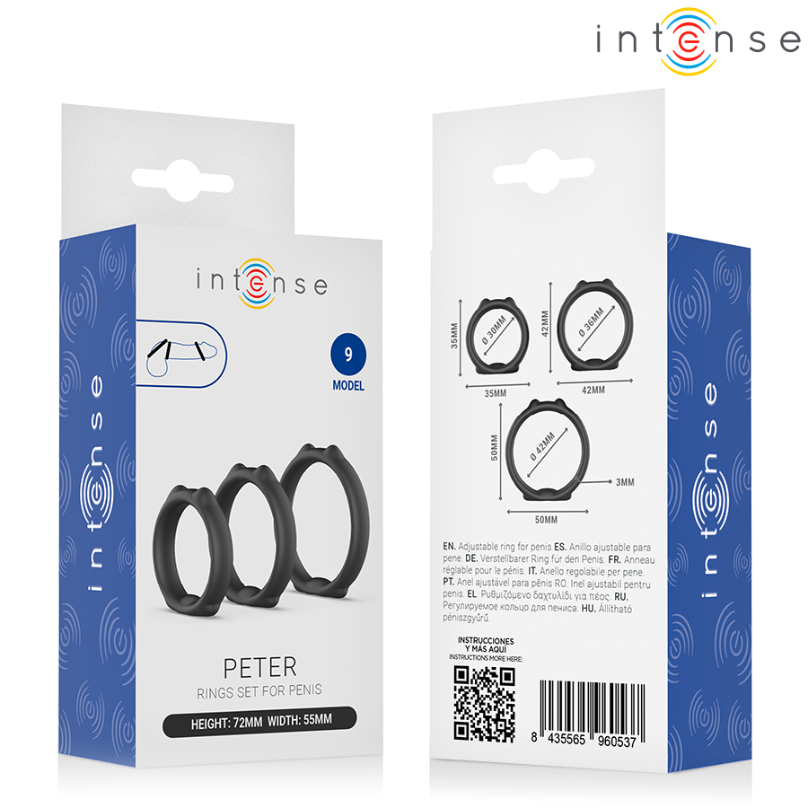 Intense For Him-Peter Set von 3 Ringe für das Penis Model 9 · Sextoys (Bild 6)