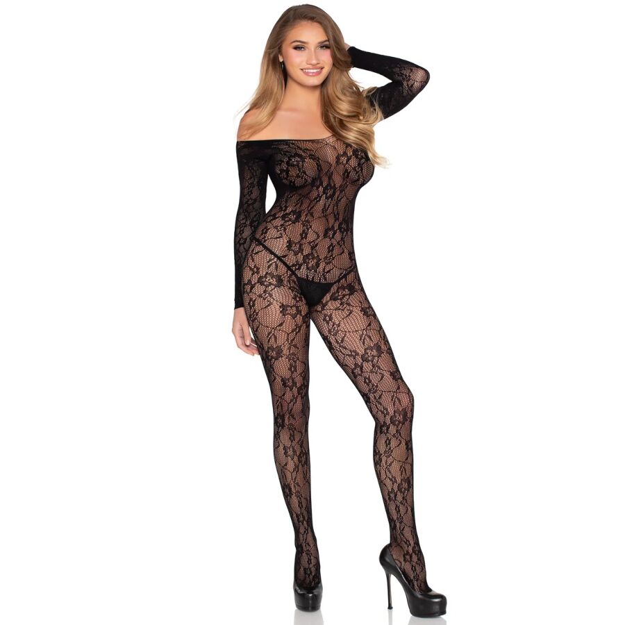 Leg Avenue Bodystockings-89366 Bodystocking in Spitze Schwarz · Spicy Dessous & Bodystockings (Bild 7)