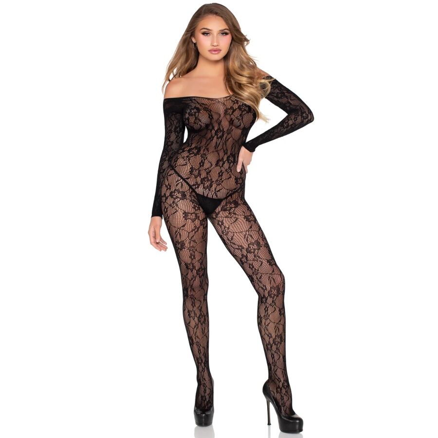 Leg Avenue Bodystockings-89366 Bodystocking in Spitze Schwarz · Spicy Dessous & Bodystockings (Bild 5)