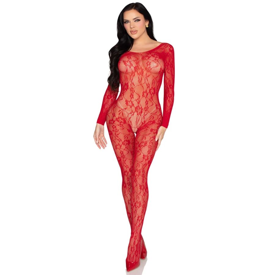 Leg Avenue Bodystockings-89366 Bodystocking Pizzo Rot – One · Spicy Dessous & Bodystockings (Bild 4)