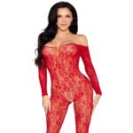 Leg Avenue Bodystockings-89366 Bodystocking Pizzo Rot – One · Spicy Dessous & Bodystockings