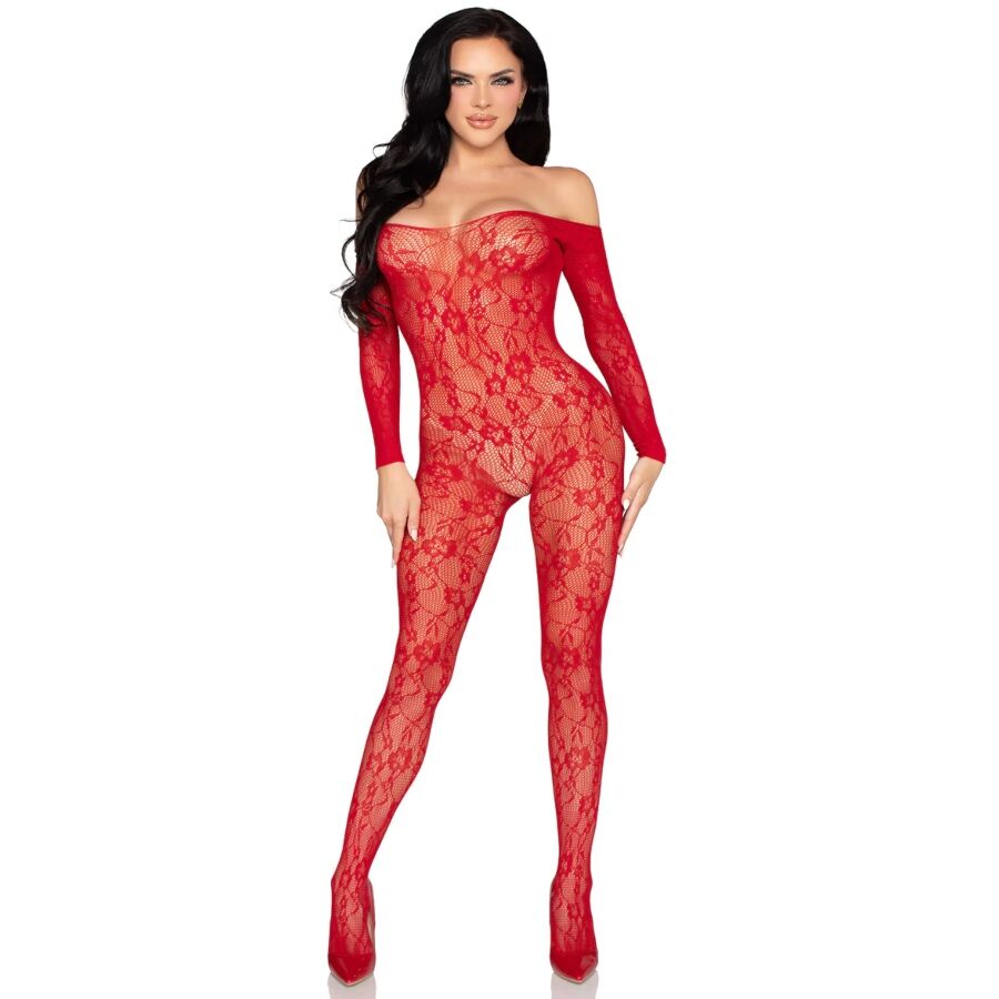 Leg Avenue Bodystockings-89366 Bodystocking Pizzo Rot – One · Spicy Dessous & Bodystockings (Bild 5)