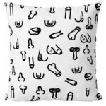 Diablo Picante-Penis Kissen 30 X 30 cm, Weiß · Spiele & Geschenke