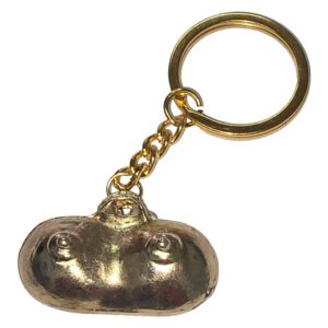 Diablo Picante-Metall-Schlüsselanhänger Brüste Gold