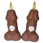 Diablo Picante-Peniskerzen Ton geschlossen, 2 Stk. Set mit Zahlen · Spiele & Geschenke
