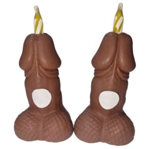 Diablo Picante-Peniskerzen Ton geschlossen, 2 Stk. Set mit Zahlen · Spiele & Geschenke