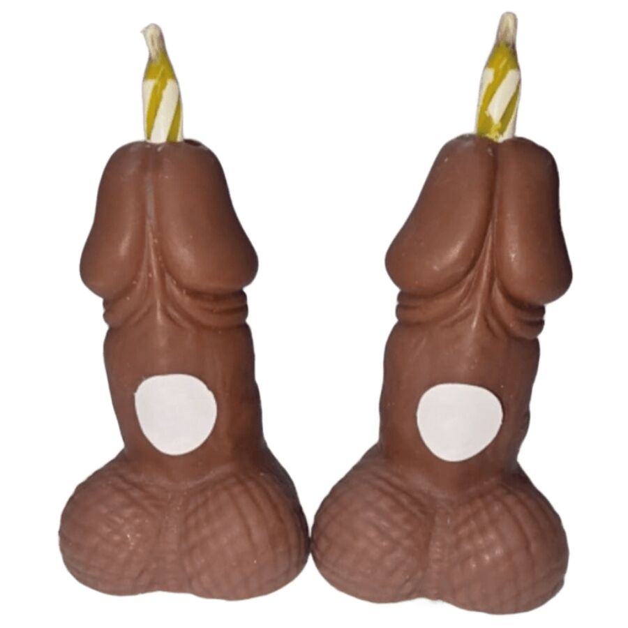 Diablo Picante-Peniskerzen Ton geschlossen, 2 Stk. Set mit Zahlen · Spiele & Geschenke