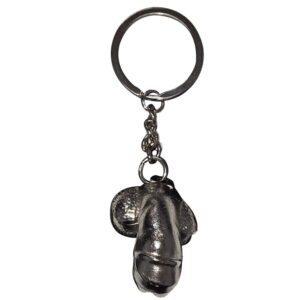 Diablo Picante-Metall-Schlüsselanhänger Mini-Penis Silber