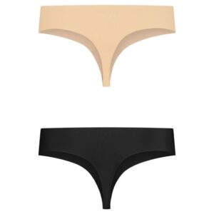 Bye Bra-Unsichtbarer Tanga Set 2 Stk. Beige und Schwarz