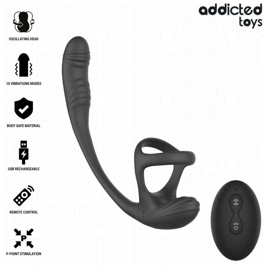 Addicted Toys-Analplug mit Vibration, Bewegung 360o und Stimulator · Sextoys (Bild 2)