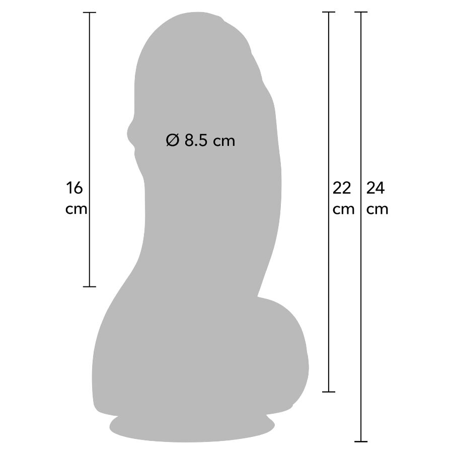 Hidden Desire-Inferno Fat Boys Dildo 22 cm-PVC, Saugnapf · Sextoys (Bild 4)