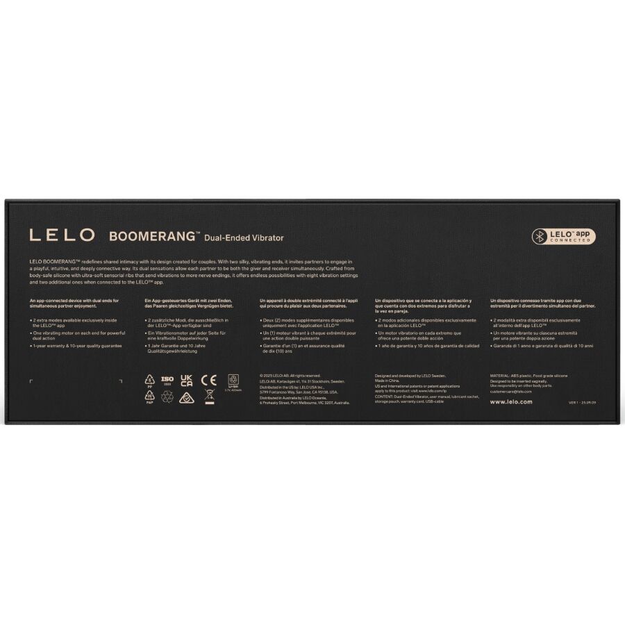 Lelo-Boomerang Vibrator mit zwei Köpfen Rot Coral-Silikon, 12 · Vibratoren (Bild 3)
