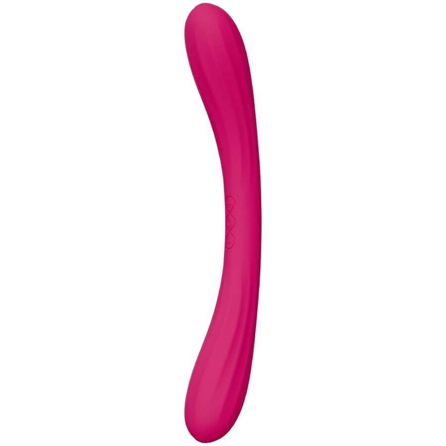 Lelo-Boomerang Doppel Vibrator, Kirschen-Silizium, 12 Geschwindigkeiten · Vibratoren (Bild 2)