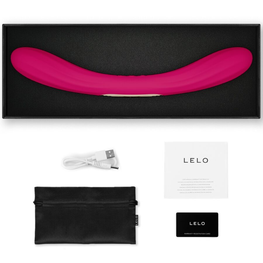Lelo-Boomerang Doppel Vibrator, Kirschen-Silizium, 12 Geschwindigkeiten · Vibratoren (Bild 5)