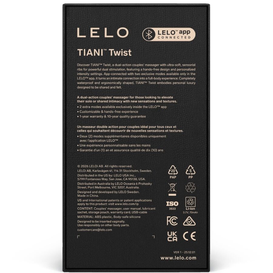 Lelo-Tiani Twist Vibrator für Paare aus Silikon · Vibratoren (Bild 2)