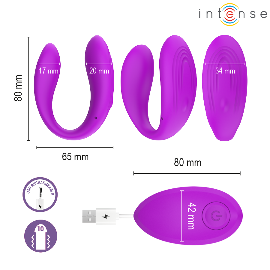 Intense-Nora Vibrator U-Form mit Fernbedienung · Vibratoren (Bild 12)