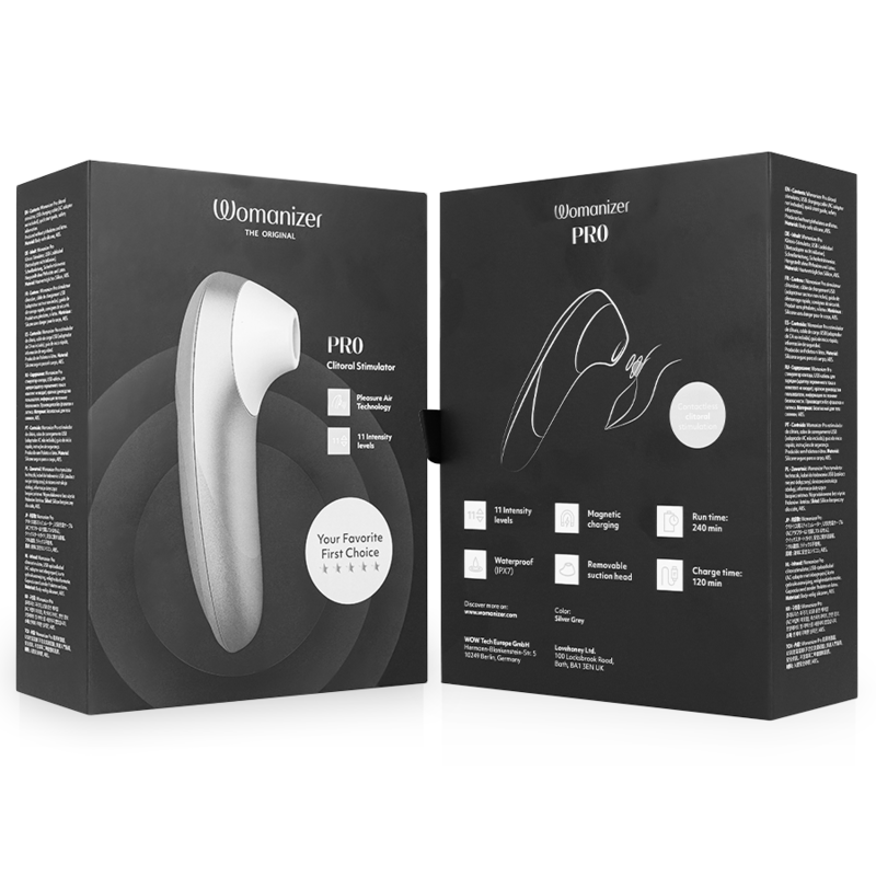 Womanizer-Vibrant Stimulator Pro von Silver Grey-Silikon-Klitoris · Vibratoren (Bild 7)