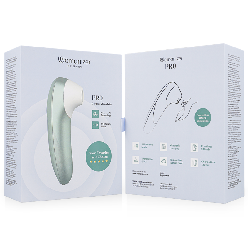 Womanizer-Pro Vibrante Stimulator Klitoris Grün Salvia-Silikon · Vibratoren (Bild 6)