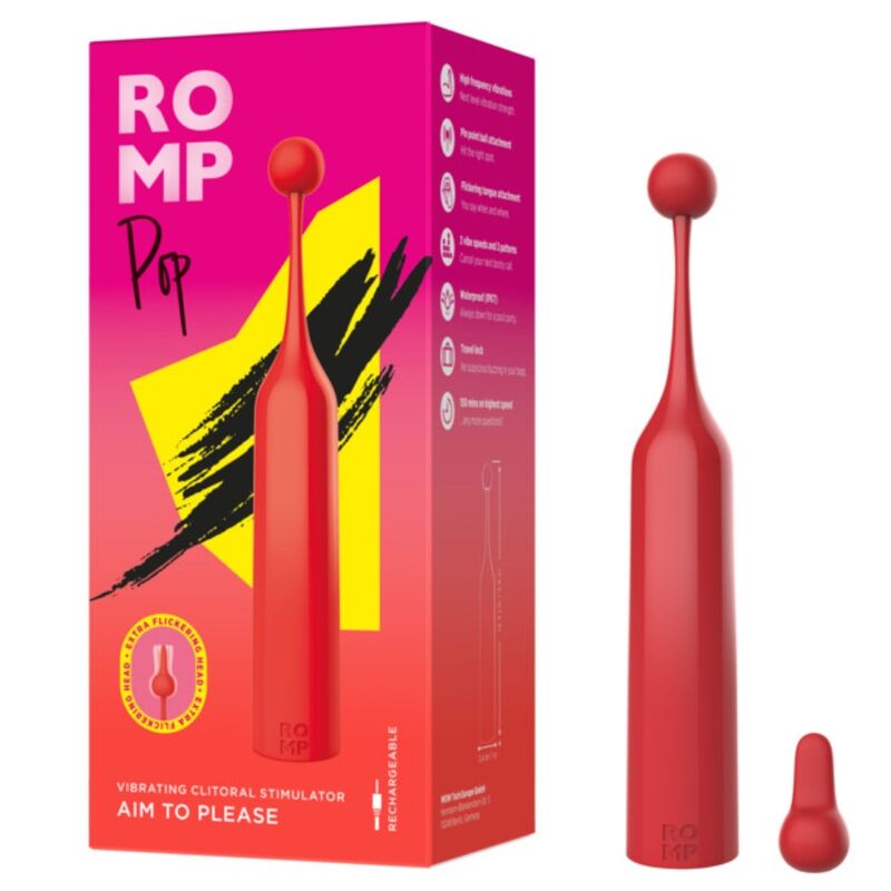 Romp-Pop Stimulator Hochfrequenz-Klitoris, Rot-Silikon · Vibratoren (Bild 8)