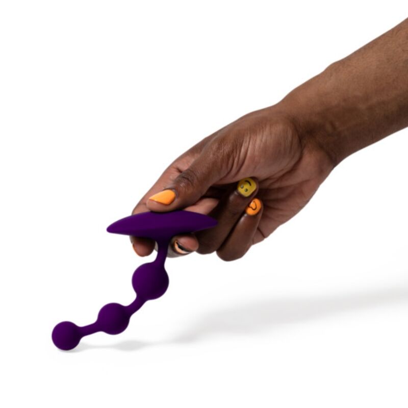 Romp-Flexibler Analperlenverstärker aus Silikon 12,5 cm Lila · Sextoys (Bild 5)