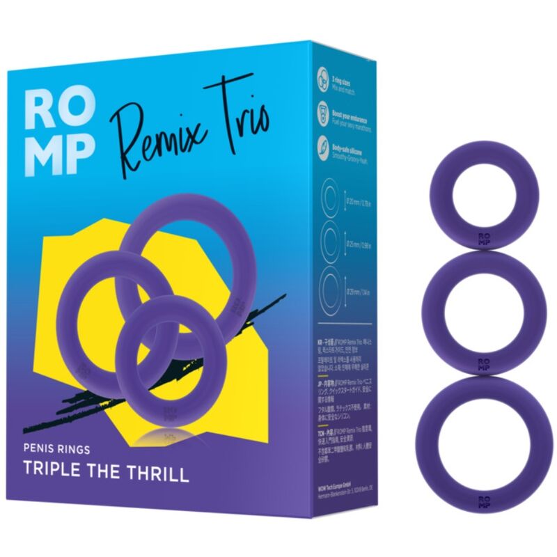 Romp-Remix Trio Set von 3 Ringe aus Silikon Lila-Waterproof · Sextoys (Bild 5)