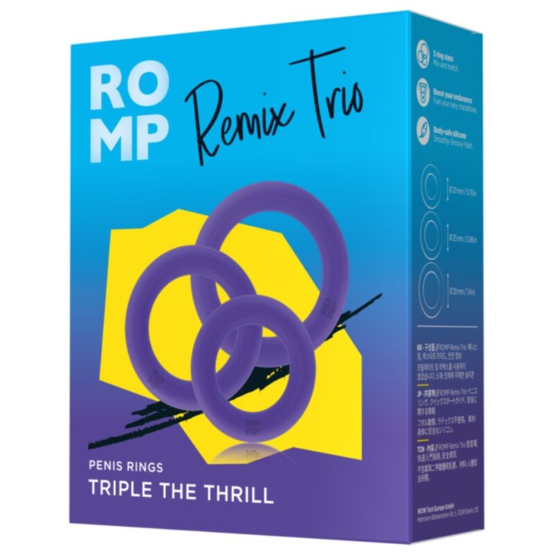 Romp-Remix Trio Set von 3 Ringe aus Silikon Lila-Waterproof · Sextoys (Bild 6)