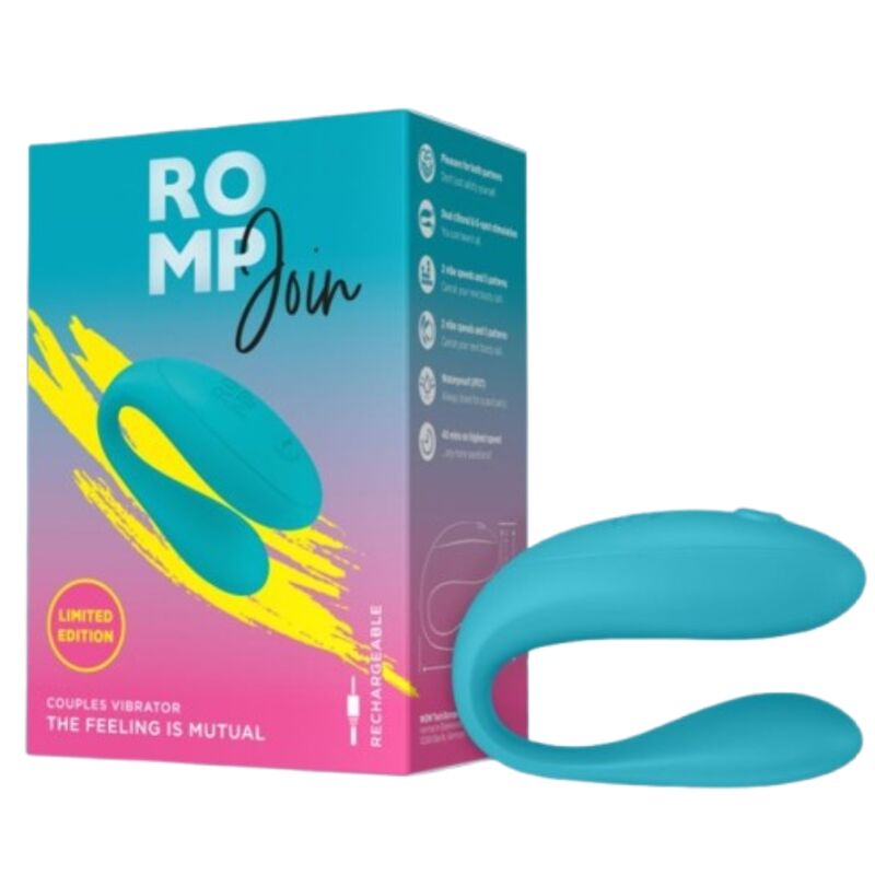 Romp-Joint Vibrator für Paar Türkis-Silikon, 3 Geschwindigkeiten · Vibratoren (Bild 2)