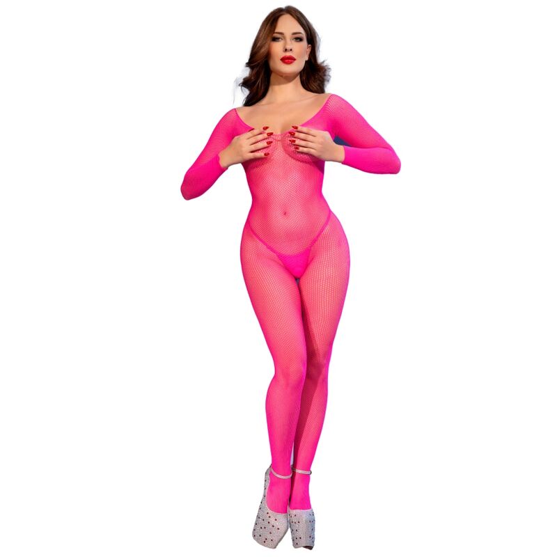 Chilirose Corsets-CR-4894 Neonnetzkörper Rosa S/M · Spicy Dessous & Bodystockings