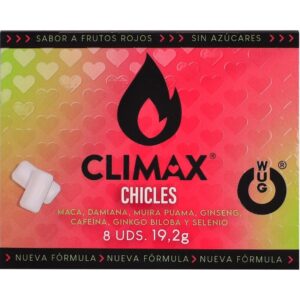 Wug Gum-Climax Kaugummi Nahrungsergänzungsmittel - Blister 8