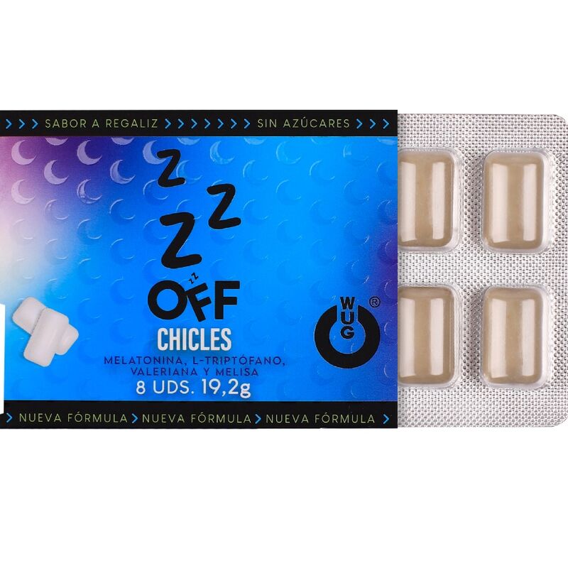 Wug Gum-Off Funktionaler Gummi mit Melatonin und Valeriana, Geschmack · Nahrungsergänzungsmittel (Bild 2)