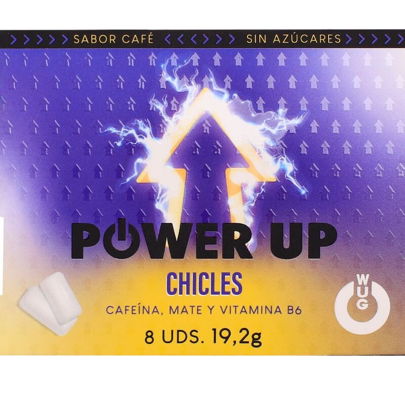 Wug Gum-WUG Power Up Funktionskaugummi mit Koffein und Mate, Aroma