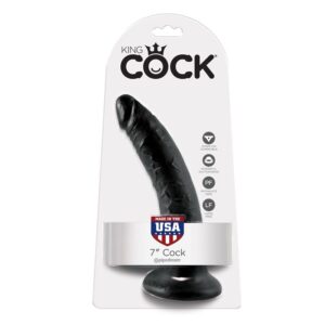 King Cock-17.8 cm Schwarz-Waterproof, Saugnapf · Strap-on & Harness (Bild 4)