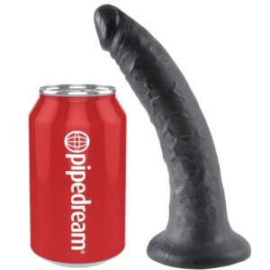 King Cock-17.8 cm Schwarz-Wasserdicht, Saugnapf