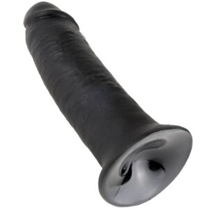 King Cock-25 cm Schwarz-Latex, Saugnapf · Strap-on & Harness (Bild 3)