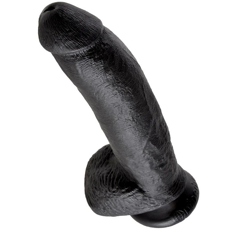 King Cock-22.9 cm (9′) Königlicher Penis Schwarz-Saugnapf · Strap-on & Harness (Bild 4)