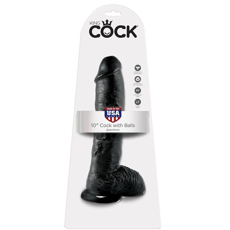 King Cock-Dildo Realistisch Schwarz 26.5 cm-Saugnapf · Strap-on & Harness (Bild 2)