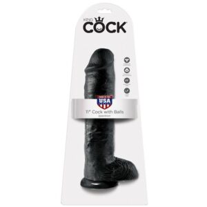 King Cock-11 Inch Dildo Realistisch Schwarz 28 cm-Saugnapf · Strap-on & Harness (Bild 4)