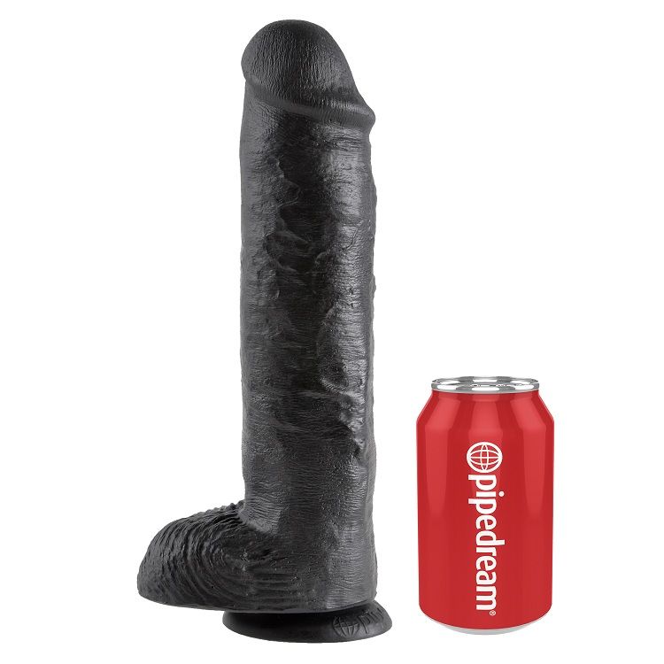 King Cock-11 Inch Dildo Realistisch Schwarz 28 cm-Saugnapf · Strap-on & Harness